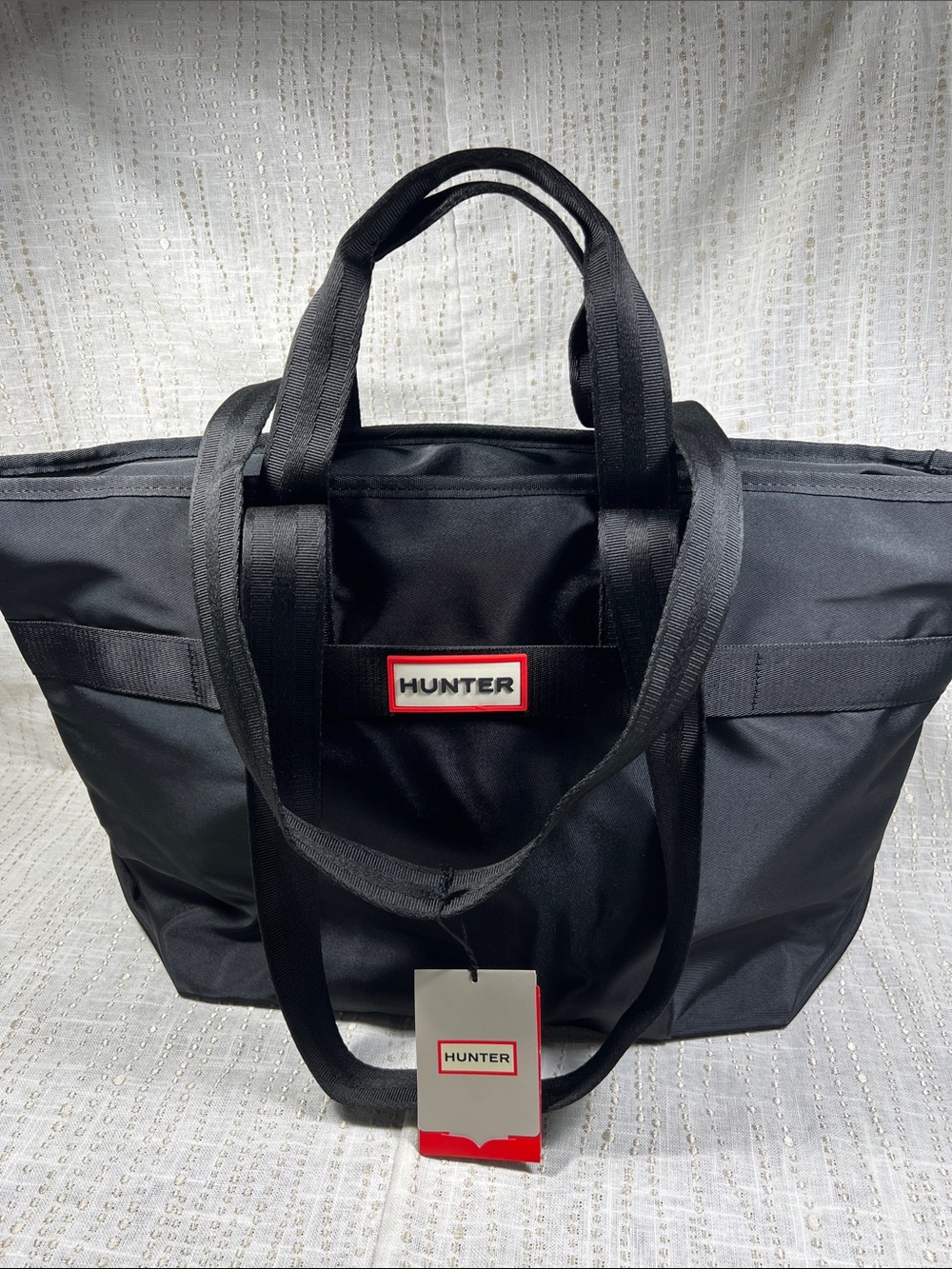 NWT HUNTER Weekday Tote Black Large Work Travel Laptop Shoulder Bag